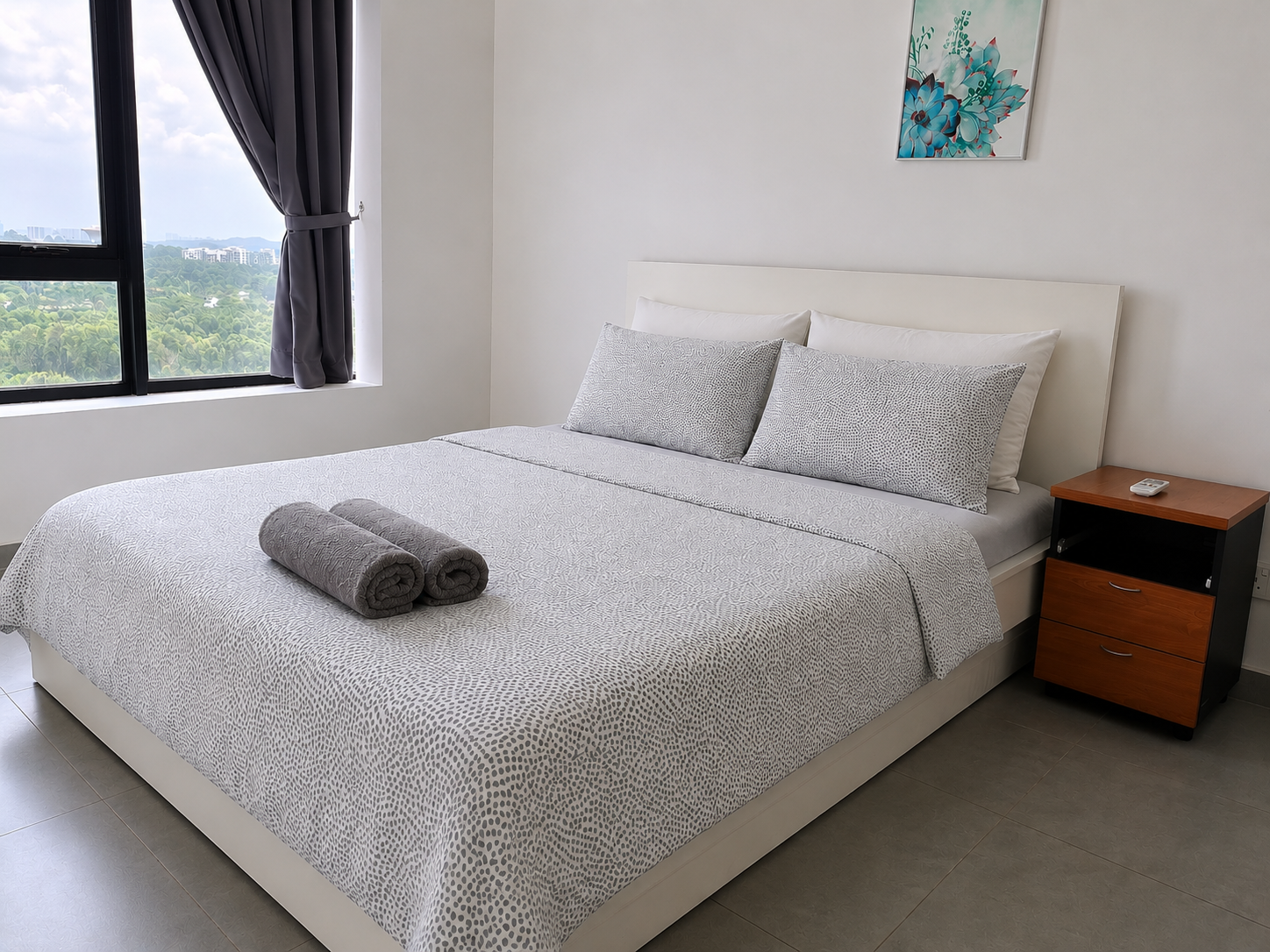 Bedroom after professional listing photo enhancement