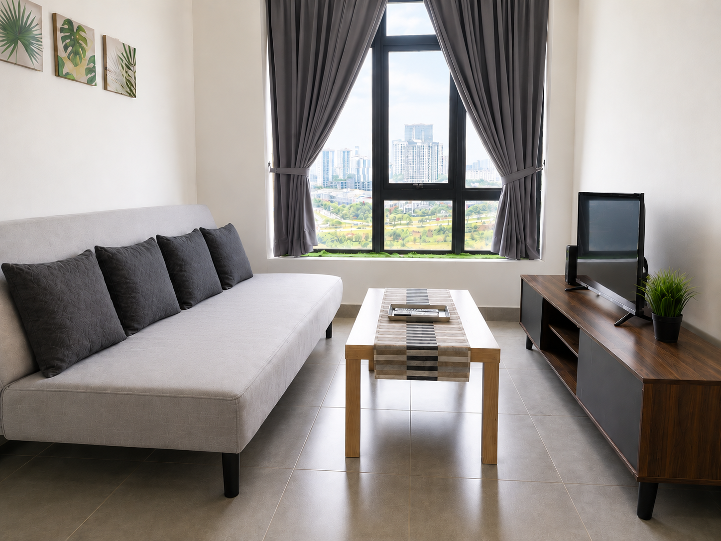 Living room after professional Airbnb photography editing